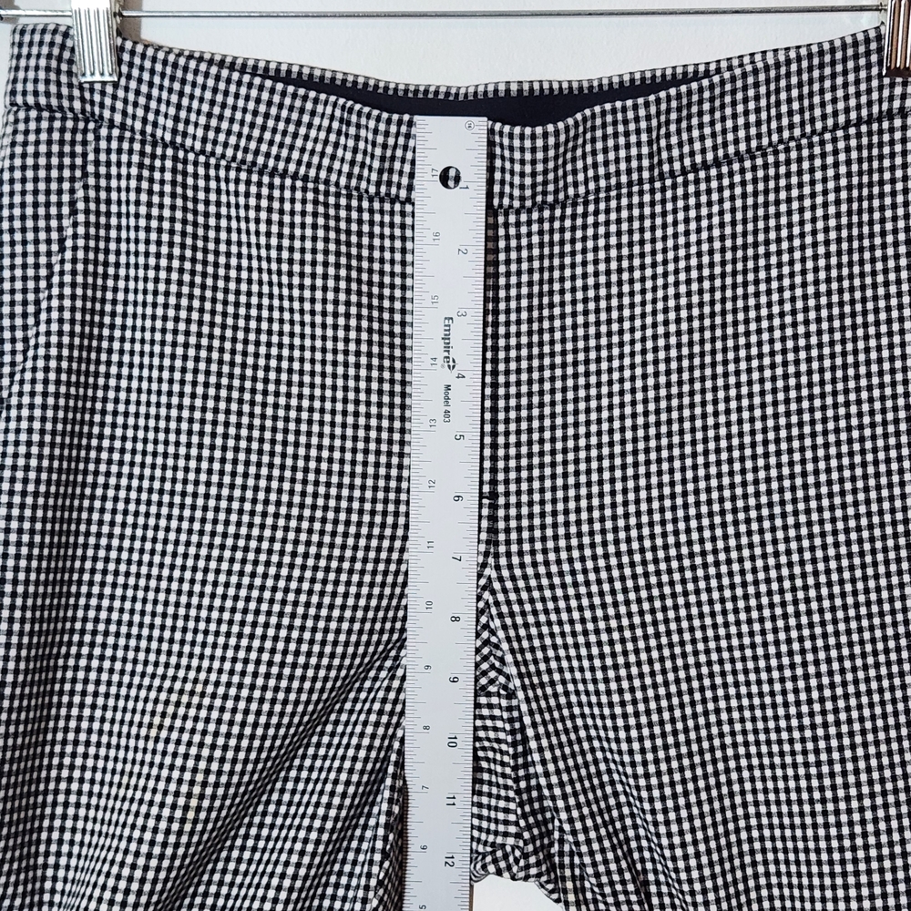 J. Jill Black and White Check Ankle Pants Size 8 - Picture 8 of 10